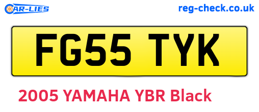 FG55TYK are the vehicle registration plates.