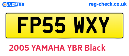 FP55WXY are the vehicle registration plates.