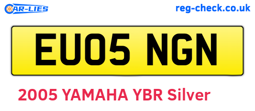 EU05NGN are the vehicle registration plates.