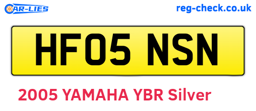 HF05NSN are the vehicle registration plates.