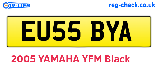 EU55BYA are the vehicle registration plates.