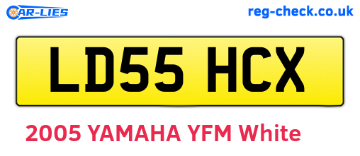 LD55HCX are the vehicle registration plates.