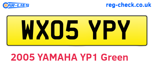 WX05YPY are the vehicle registration plates.