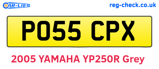 PO55CPX are the vehicle registration plates.