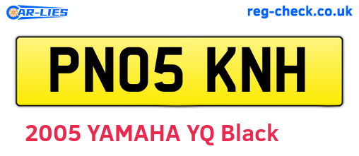 PN05KNH are the vehicle registration plates.