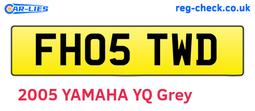 FH05TWD are the vehicle registration plates.