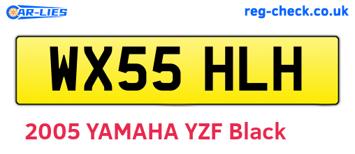 WX55HLH are the vehicle registration plates.