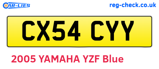 CX54CYY are the vehicle registration plates.
