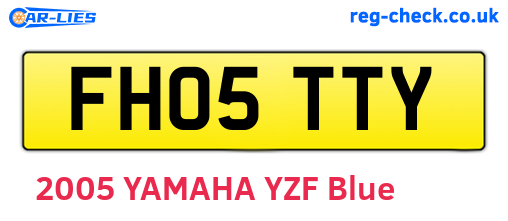 FH05TTY are the vehicle registration plates.