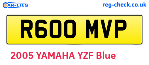 R600MVP are the vehicle registration plates.