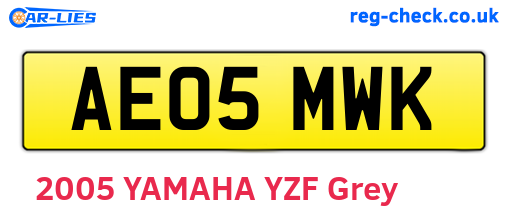 AE05MWK are the vehicle registration plates.