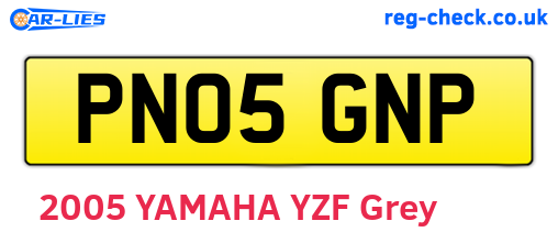 PN05GNP are the vehicle registration plates.