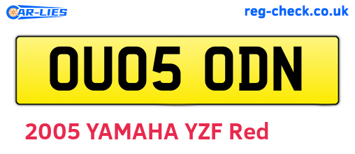 OU05ODN are the vehicle registration plates.