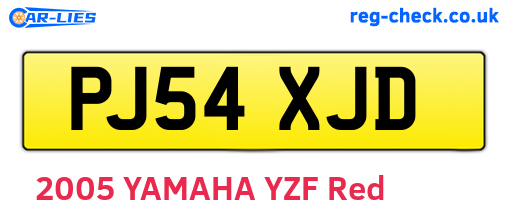 PJ54XJD are the vehicle registration plates.