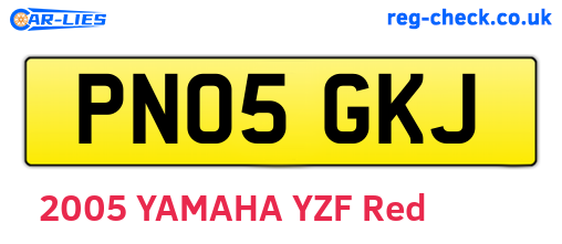 PN05GKJ are the vehicle registration plates.