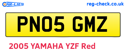 PN05GMZ are the vehicle registration plates.