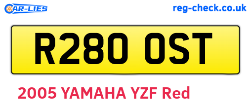 R280OST are the vehicle registration plates.