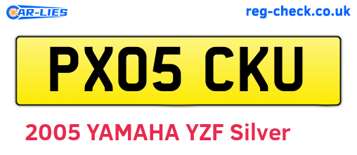 PX05CKU are the vehicle registration plates.