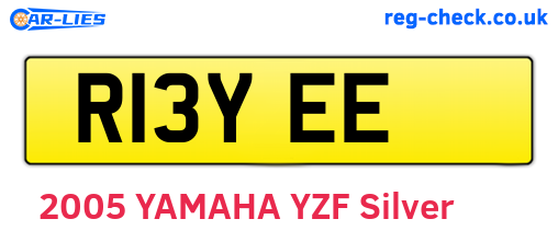 R13YEE are the vehicle registration plates.