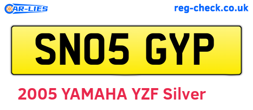 SN05GYP are the vehicle registration plates.