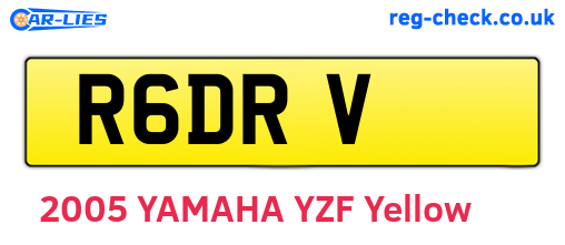 R6DRV are the vehicle registration plates.