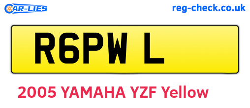 R6PWL are the vehicle registration plates.
