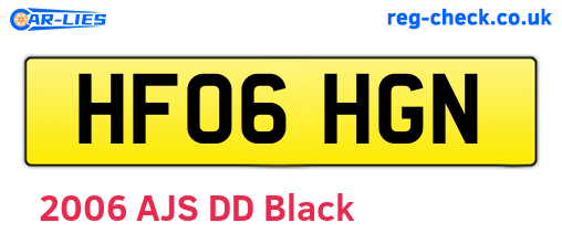 HF06HGN are the vehicle registration plates.