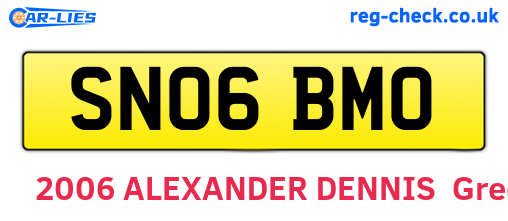 SN06BMO are the vehicle registration plates.
