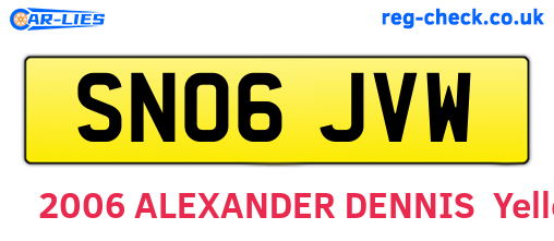 SN06JVW are the vehicle registration plates.