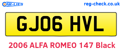 GJ06HVL are the vehicle registration plates.