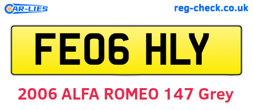 FE06HLY are the vehicle registration plates.