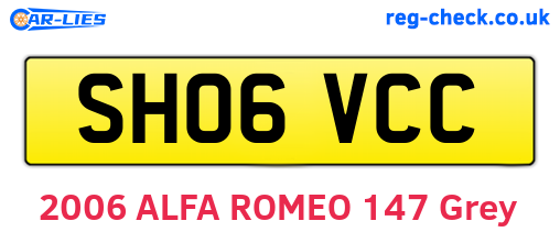 SH06VCC are the vehicle registration plates.
