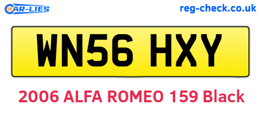 WN56HXY are the vehicle registration plates.