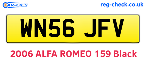 WN56JFV are the vehicle registration plates.