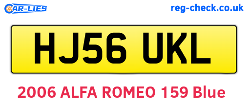 HJ56UKL are the vehicle registration plates.
