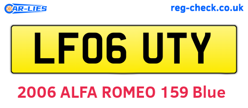 LF06UTY are the vehicle registration plates.