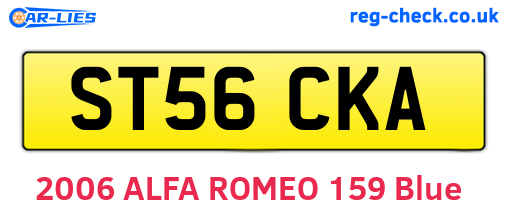 ST56CKA are the vehicle registration plates.