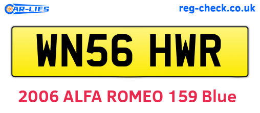 WN56HWR are the vehicle registration plates.