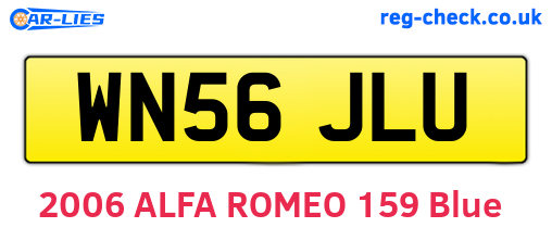 WN56JLU are the vehicle registration plates.