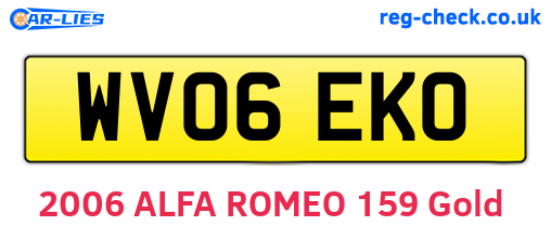 WV06EKO are the vehicle registration plates.