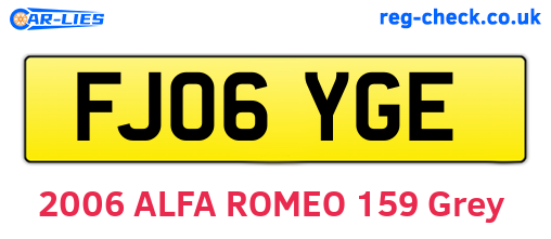 FJ06YGE are the vehicle registration plates.