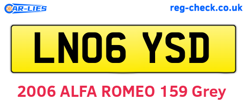 LN06YSD are the vehicle registration plates.