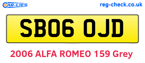SB06OJD are the vehicle registration plates.