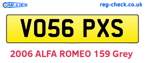 VO56PXS are the vehicle registration plates.