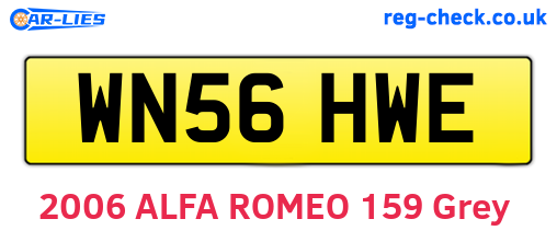 WN56HWE are the vehicle registration plates.
