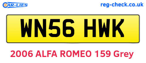 WN56HWK are the vehicle registration plates.