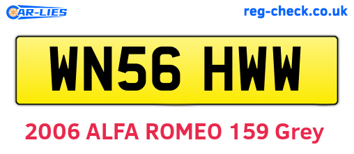 WN56HWW are the vehicle registration plates.