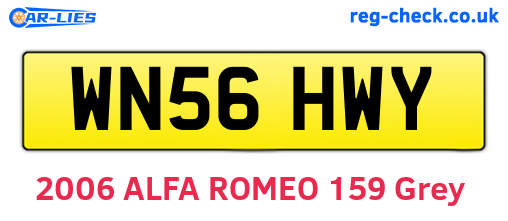 WN56HWY are the vehicle registration plates.
