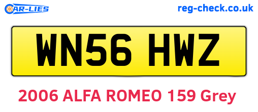 WN56HWZ are the vehicle registration plates.