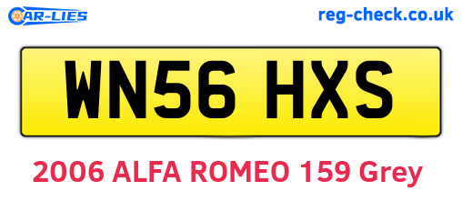 WN56HXS are the vehicle registration plates.